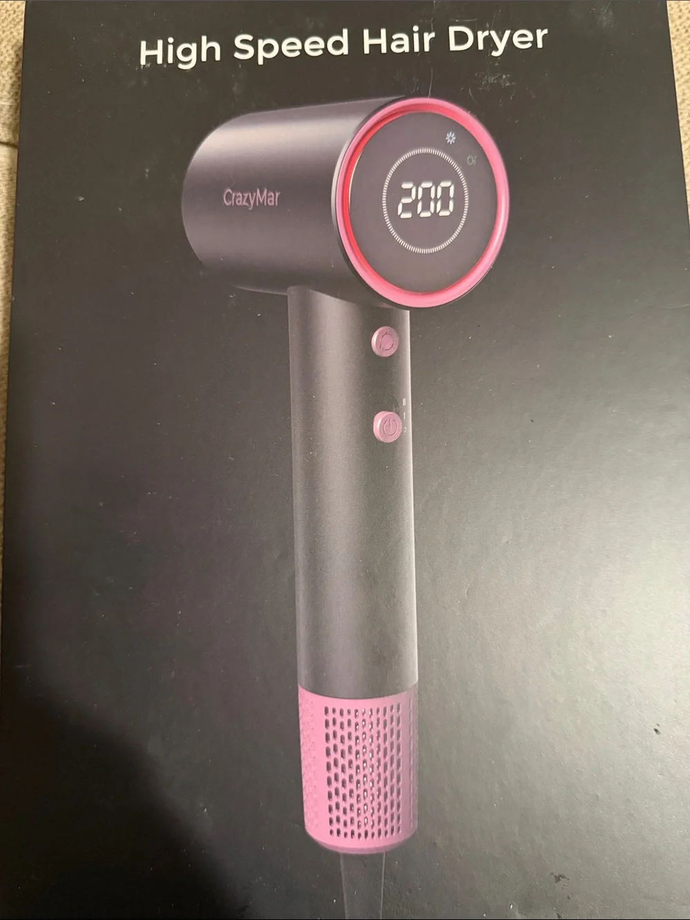 Pink and Gray High Speed Hair Dryer